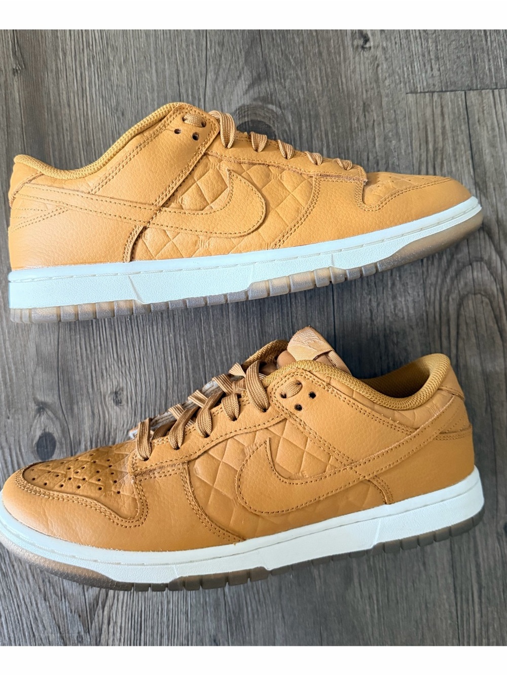 Size 9W / 7.5M: Nike Dunk Low Quilted Wheat DX3374-700